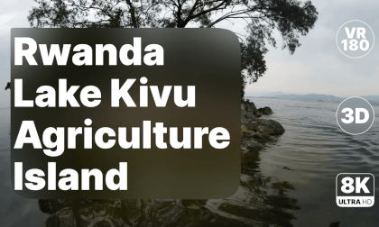 Rwanda Lake Kivu - Agriculture Island Walk 8K 180 3D