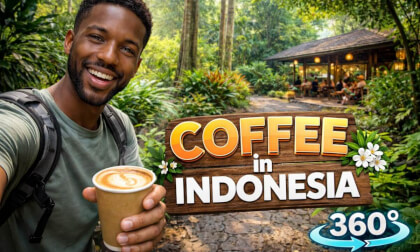 Solo Morning in Indonesia ☕🌿 | 360° Botanical Garden Coffee Walk