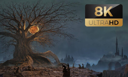 8K Dark Fantasy Ambience 🌳 Ancient Mystic Tree & Lost Kingdom | Ultra Realistic Atmospheric Valley