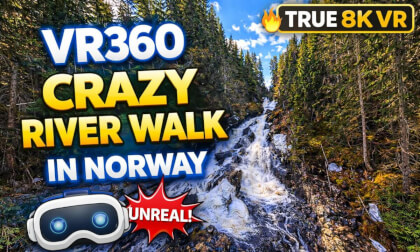 VR360 Forest River Walk in Norway 🌲💧 Relaxing Nature Experience