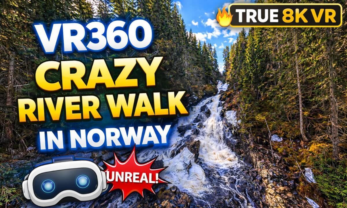 VR360 Forest River Walk in Norway 🌲💧 Relaxing Nature Experience