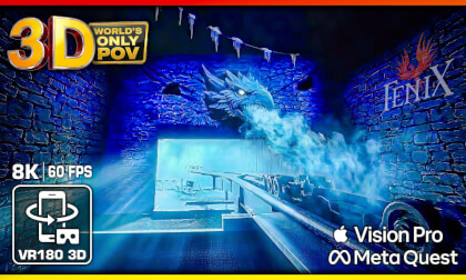 FEEL THE FIRE! Fenix 3D HDR VR: Escape Morgana´s Frost (8K Immersive Story) VR180 Roller Coaster - spatial Apple Vision Pro - Quest 3