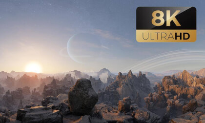 8K Alien Planet Ambience 🪐 Sunrise Over an Extraterrestrial World | Ultra Realistic Sci-Fi Landscape
