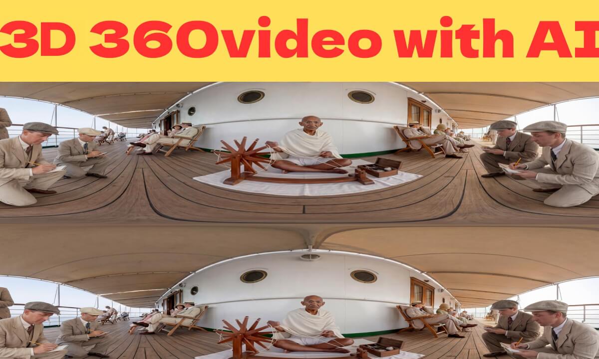 #54 Fully AI-Generated Native 6K 360VR | Gandhi 1931 Onboard Journey (No Upscaling)