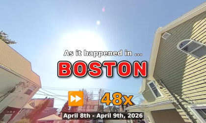 ⏩ Daily Time Lapse of the Boston Weather 180° 4k Sky Cam Stream April 8th - April 9th 2026 (48x) [Beta]