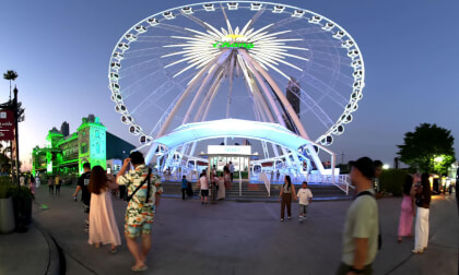 Bangkok Riverside Evening: Asiatique The Riverfront & Giant Ferris Wheel | VR180