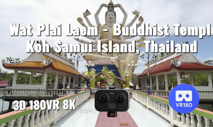 Wat Plai Laem and Khunaram Temple, Koh Samui Island - Thailand. 3D180VR 8K Wat Plai Laem and Khunaram Temple, Koh Samui Island - Thailand. 3D180VR 8K
