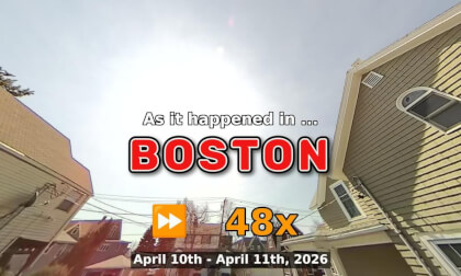 ⏩ Daily Time Lapse of the Boston Weather 180° 4k Sky Cam Stream April 10th - April 11th 2026 (48x) [Beta]