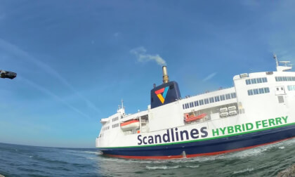 VR180 - Ferry Arriving in Puttgarden/Einlaufende Fähre in Puttgarden