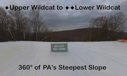 Laurel Mountain Resort, Pennsylvania | PA’s Steepest Trail: ◆Upper Wildcat to ◆◆Lower Wildcat [360°]