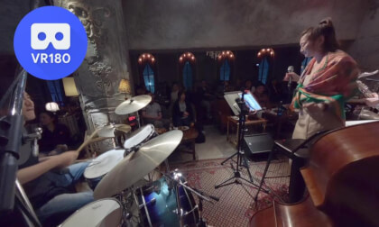 [VR180] Musician's View: Watching the drummer improvise .
