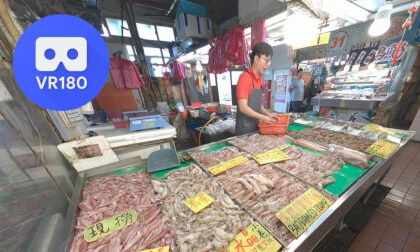 [VR180]  Let's stroll around Zhu-Wei Fishing Port together