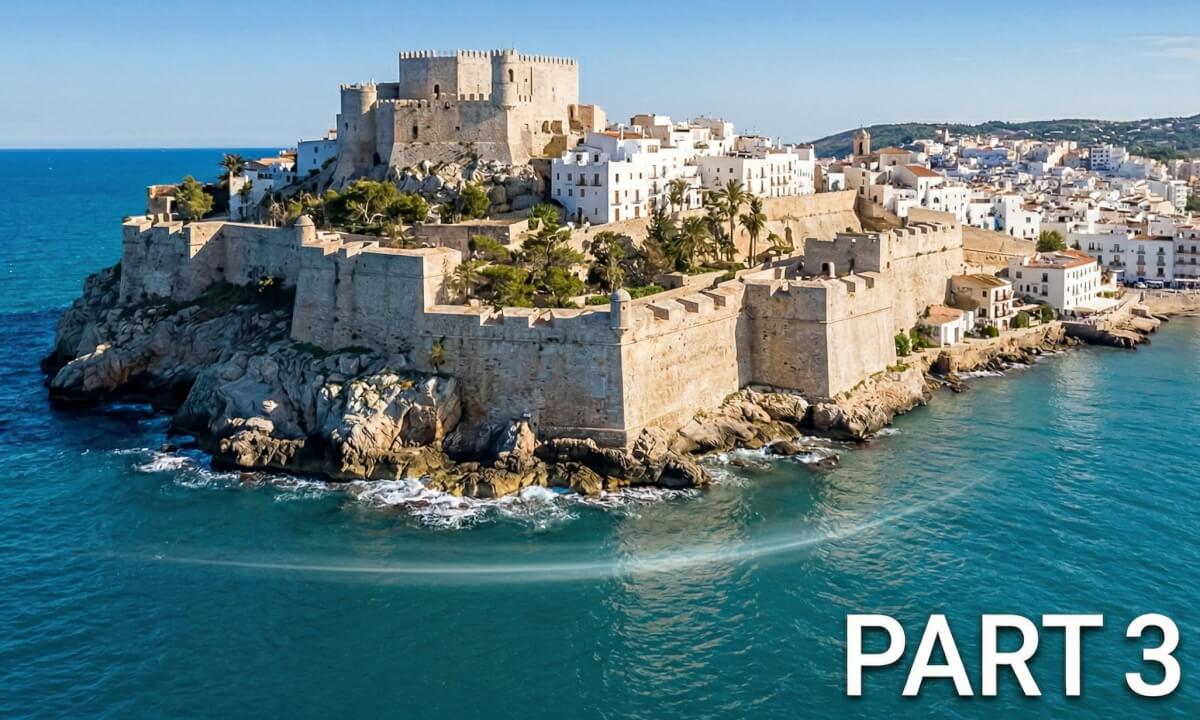 Peñíscola Castle Spain 360° 🏰 Immersive 8K Virtual Walk (Travel From Home). Part 3 of 4 #castle #VR