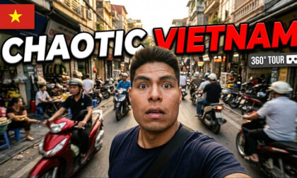 Vietnam Hanoi Old Quarter 360° | Chaotic Street Life Walking Tour