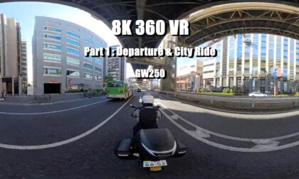[GSR250 / GW250] Raw Sound 360 VR Journey #2(Part 1/7): [ Departure & City Ride ] | 8K 360 Motorcycle ASMR | 3rd Person POV