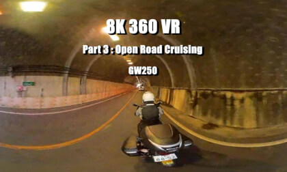 [GSR250 / GW250] Raw Sound 360 VR Journey #2 (Part 3/7 ): [ Open Road Cruising ] | 8K 360 Motorcycle ASMR | 3rd Person POV