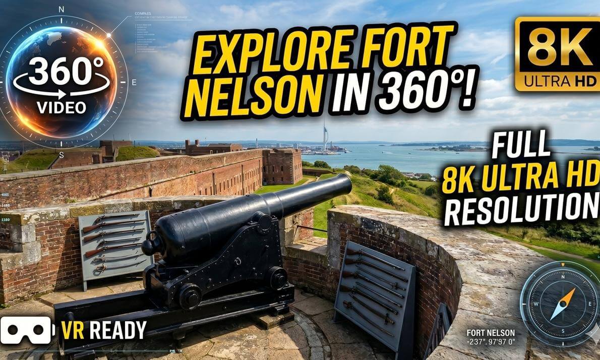360 Exploring Fort Nelson: Secret Tunnels & Massive Guns Near Portsmouth - UK
