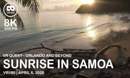 Sunrise in Samoa - VR180 8K 50 FPS