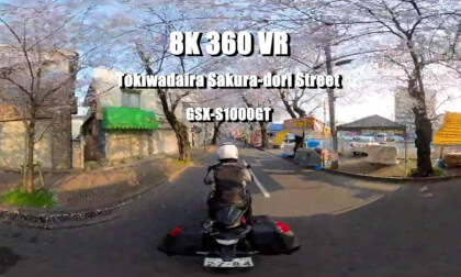 [GSX-S1000GT] Raw Sound 360 VR Journey #3: [ Ride to Tokiwadaira Sakura-dori  Street] | 8K 360 Motorcycle ASMR | 3rd Person POV
