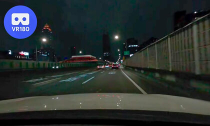 [VR180] 🚗 Driving at night on city