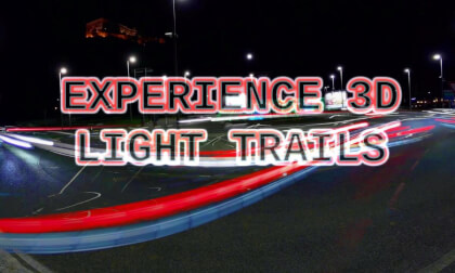 Experience Cars' 3D Light Trails - 180 VR