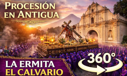 Antigua Guatemala Holy Week Procession 🇬🇹 | El Calvario Church | 360° VR Walking Experience