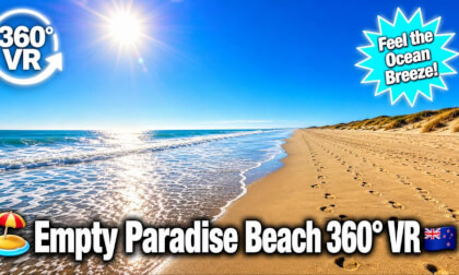 [New Zealand] Papamoa Beach 360° VR - Empty Paradise Beach! Feel the Ocean Breeze Tauranga