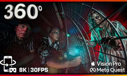 TRAPPED 360° in RIDE TO HELL 2.0? 🤡 8K IMMERSIVE Scary Ghost Train 🟩 Funfair VR POV - DJI Osmo360 - Meta Quest 3 - Apple Vision Pro