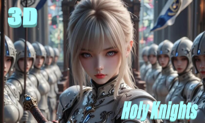 3D VR Ai Girls, Song - Holy Knights, Ai Art, 聖騎士, Aiビデオ, Ai音楽, #spiritualsong