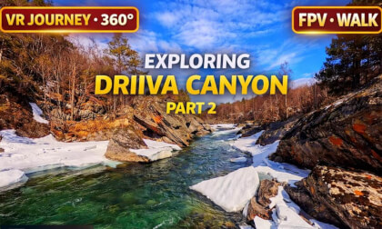 Exploring Driiva Canyon | Part 2 🌊 8K 360° VR Journey | FPV Walk Norway