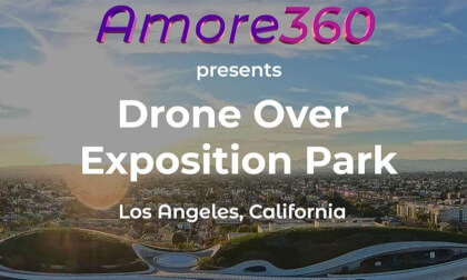 Drone360  Over LA's Exposition Park Featuring the New Lucas Museum of Narrative Art
