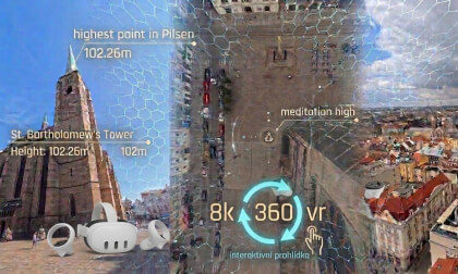 Storm comming at 102m Height | St. Bartholomew Pilsen | 8K VR interactive timelapse Meditation 360° CloudAtlas vibes