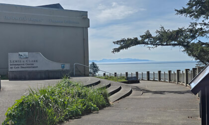 Ocean view from the Lewis and Clark Interpretive Center at Cape Disappointment, Washington