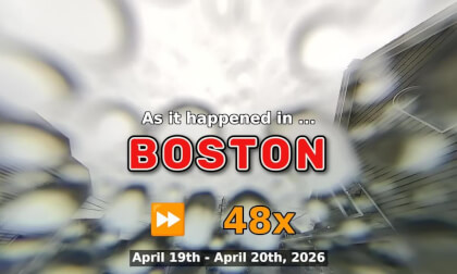 ⏩ Daily Time Lapse of the Boston Weather 180° 4k Sky Cam Stream April 19th - April 20th 2026 (48x) [Beta]