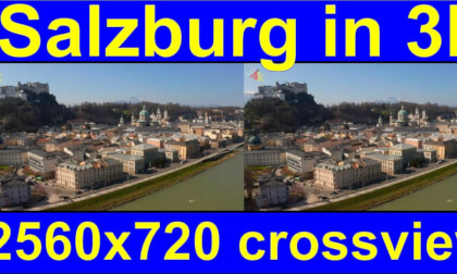 Salzburg, Austria in 3D side-by-side cross-view "by angel's eyes - iXYt" as VR or TR Salzburg, Austria in 3D side-by-side cross-view "by angel's eyes - iXYt" as VR or TR