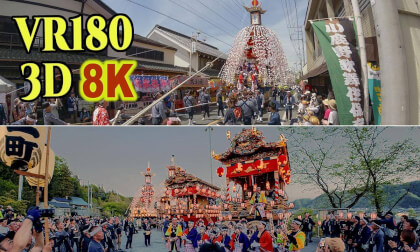 Ogano Spring Festival , the parade of magnificent traditional festival floats in Chichibu , Saiatama , JAPAN