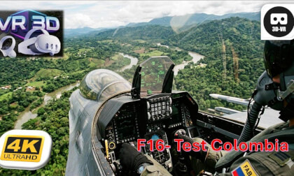 3D  F-16 Demo RioNegro Colombia In-Cockpit GoPro