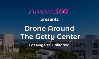 Drone Over Getty Center in 8K 360