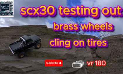 scx30 injora brass wheels cling on tires