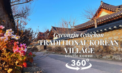 360° Walking Tour | Gyeongju Gyochon Traditional Korean Village 🇰🇷 Timeless Streets in VR