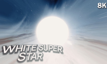 Discover this White Super Star Beyond Our Galaxy: 360° Space View [8K]