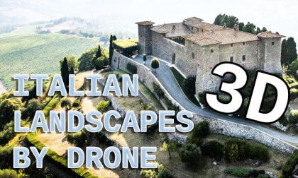 3D Drone Italian Landscapes and Architecture Slideshow