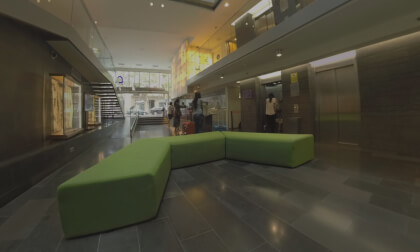 360 VR Interior of hotel with lobby and restaurant, Barcelona 360 VR Interior of hotel with lobby and restaurant, Barcelona