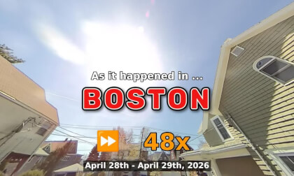 ⏩ Daily Time Lapse of the Boston Weather 180° 4k Sky Cam Stream April 28th - April 29th 2026 (48x) [Beta]