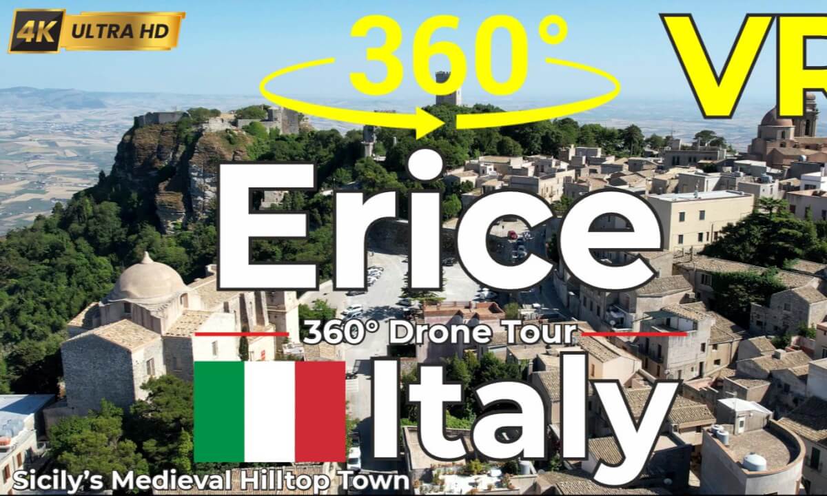Erice Italy 360° Drone Tour – Stunning Hilltop Town in 4K VR