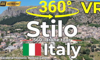 Stilo Italy 360° Drone Tour – Historic Mountain Village in 4K VR