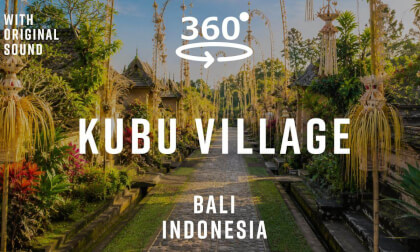 Kubu Village – Bali, Indonesia 🇮🇩 | 360° Walking Tour | Original Sound