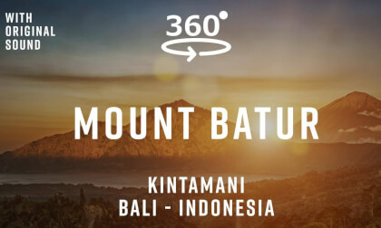 Mount Batur Sunrise Descent – Bali, Indonesia 🇮🇩 | 360° Hiking Tour | Original Sound