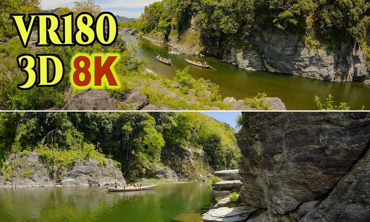 Nagatoro Gorge and traditional Japanese boat rafting in Saitama , JAPAN