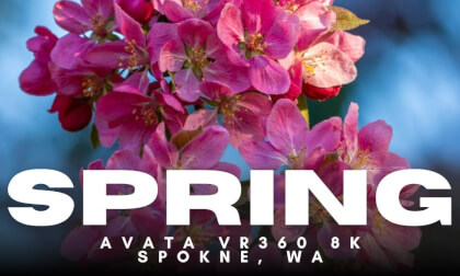 Spring Bloom Spokane River Avata VR360 8K Drone Flight